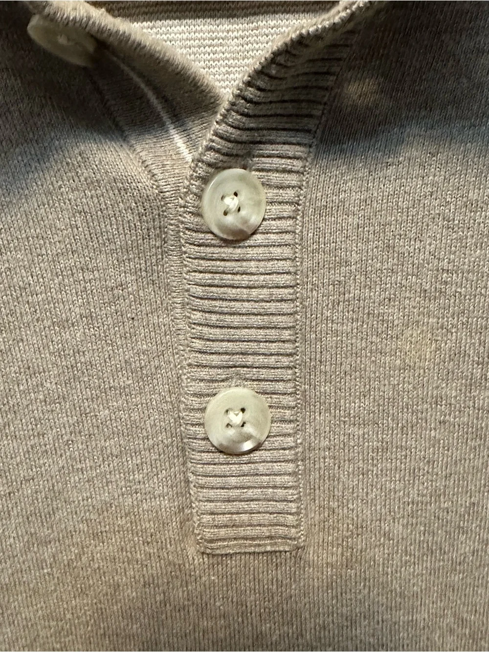 Banana Republic Cotton Cashmere Mock Neck Button Sweater Men's Large